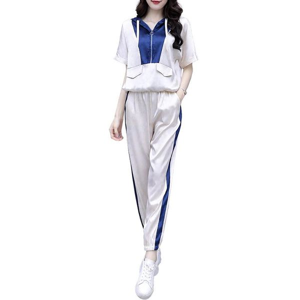 women's tracksuits large size ladies' summer style suits women short sleeve sweatshirt pants casual two-piece outfit lady plus set, Gray
women's tracksuits large size ladies' summer style suits women short sleeve sweatshirt pants casual two-piece outfit lady plus set, Gray