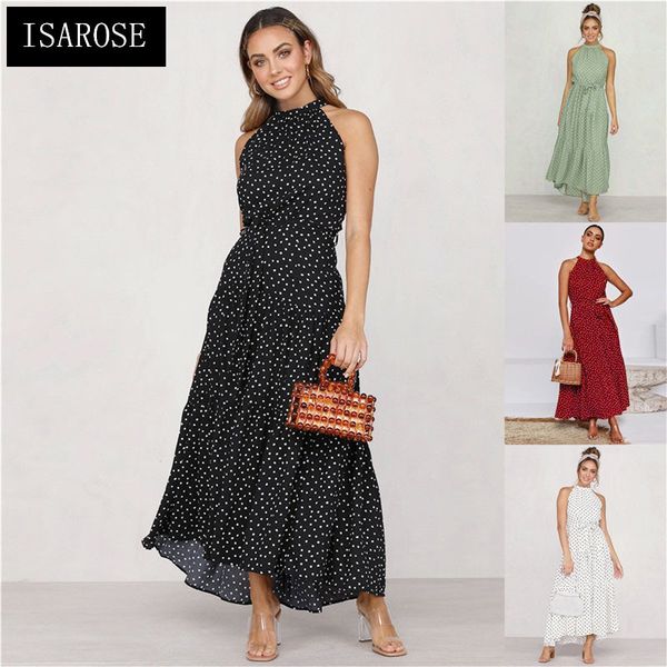 isarose long halter dress for women high street polka dots summer sleeveless o neck dresses party office lady holiday wearing 210422, Black;gray
isarose long halter dress for women high street polka dots summer sleeveless o neck dresses party office lady holiday wearing 210422, Black;gray