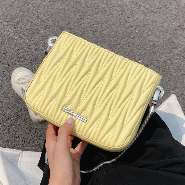 evening bags chain quilted handbags ladies pleated shoulder bag 2021 summer small yelloew nolso se mano luxury pu leather women's sac
evening bags chain quilted handbags ladies pleated shoulder bag 2021 summer small yelloew nolso se mano luxury pu leather women's sac
