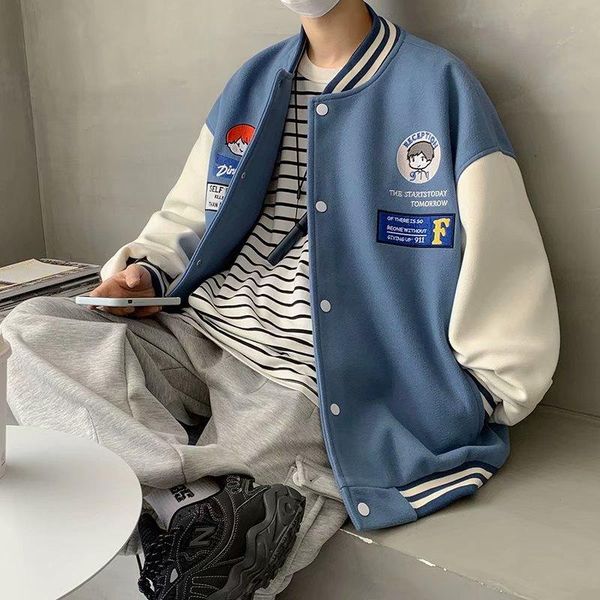 men's jackets hip hop spring men patchwork autumn loose casual jacket couple thin large size coat baseball, Black;brown
men's jackets hip hop spring men patchwork autumn loose casual jacket couple thin large size coat baseball, Black;brown