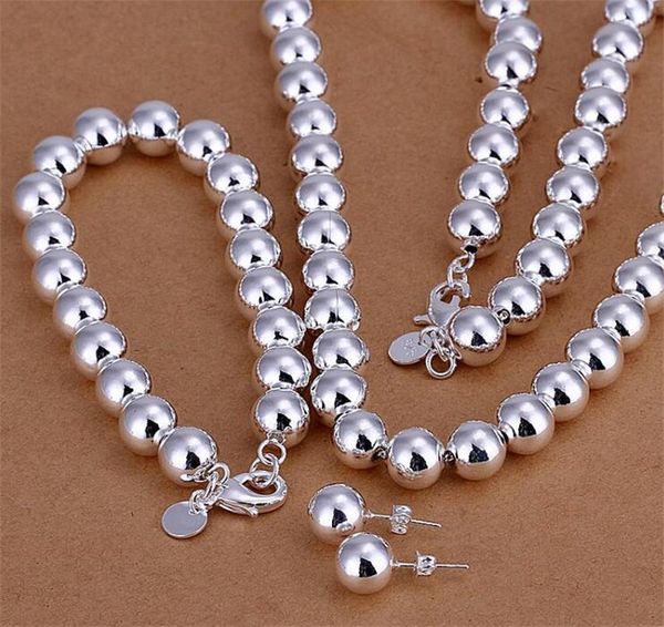 wholesale - christmas gift 925 sterling silver fashion 10mm solid necklace+earrings set 1046 q2
wholesale - christmas gift 925 sterling silver fashion 10mm solid necklace+earrings set 1046 q2