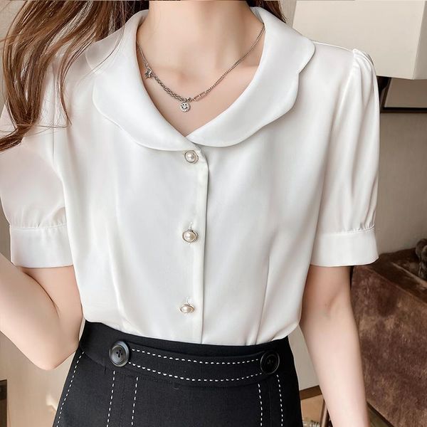 women's blouses & shirts french sweet women blouse 2021 summer short sleeve casual elegant female clothing white
women's blouses & shirts french sweet women blouse 2021 summer short sleeve casual elegant female clothing white