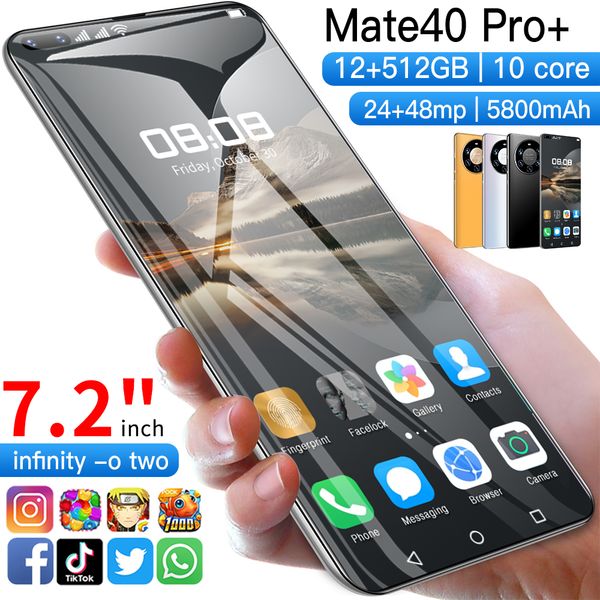 mate40 pro+ smartphone 7.3inch full screen deca core 6000mah 12gb 512gb 4g lte 5g network mobile phone
mate40 pro+ smartphone 7.3inch full screen deca core 6000mah 12gb 512gb 4g lte 5g network mobile phone