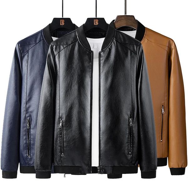 men's jackets large size leather coat male pu frosted locomotive zipper leisure standing collar 2021 spring and autumn models 6xl, Black;brown
men's jackets large size leather coat male pu frosted locomotive zipper leisure standing collar 2021 spring and autumn models 6xl, Black;brown