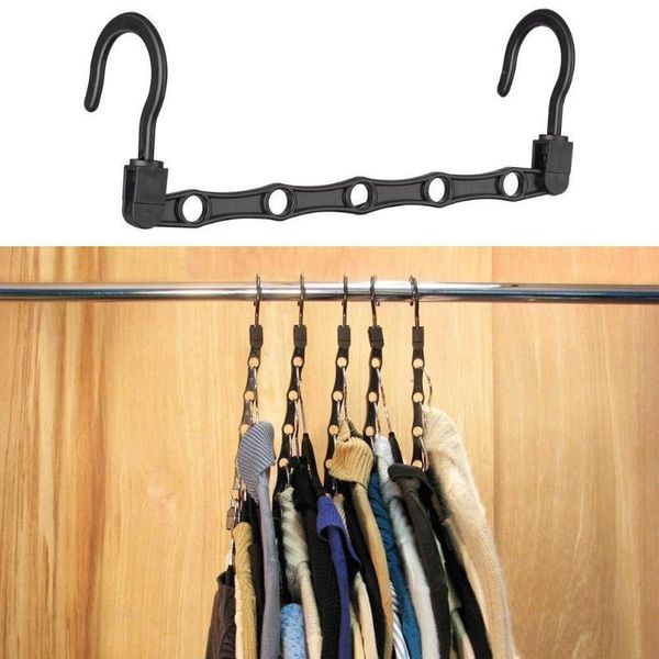 1pc black cloth hanger 5 hole wardrobe storage plastic organizer saving hook clothes hanging space u5r2 hangers & racks
1pc black cloth hanger 5 hole wardrobe storage plastic organizer saving hook clothes hanging space u5r2 hangers & racks