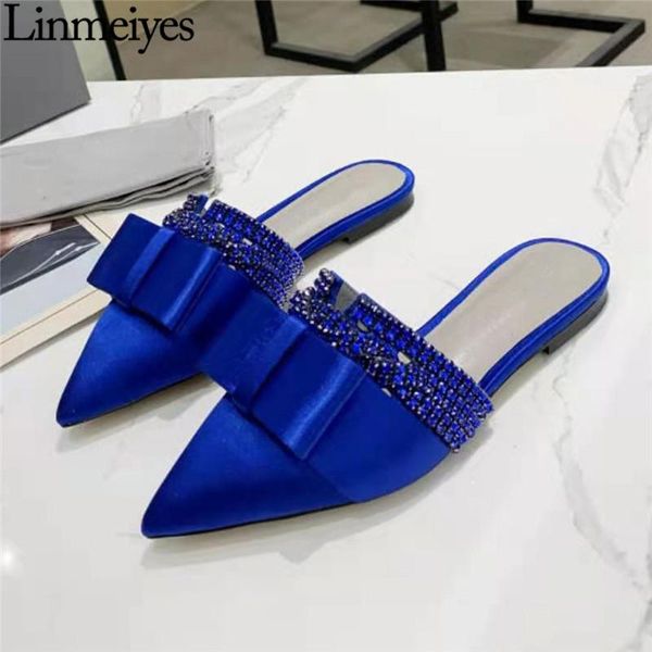 summer flats slippers women satin fabric mules shoes woman style cravat rhinestone casual party dress, Black
summer flats slippers women satin fabric mules shoes woman style cravat rhinestone casual party dress, Black