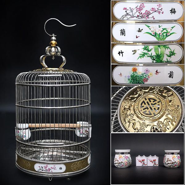 bird cages stainless steel birdcage round cage myna large parrot grackle thrush xuanfeng small metal
bird cages stainless steel birdcage round cage myna large parrot grackle thrush xuanfeng small metal