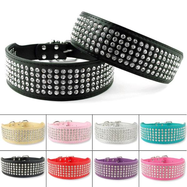 dog collars & leashes rhinestones collar sparkly crystal diamonds pu leather for medium large dogs 2 inch wide
dog collars & leashes rhinestones collar sparkly crystal diamonds pu leather for medium large dogs 2 inch wide