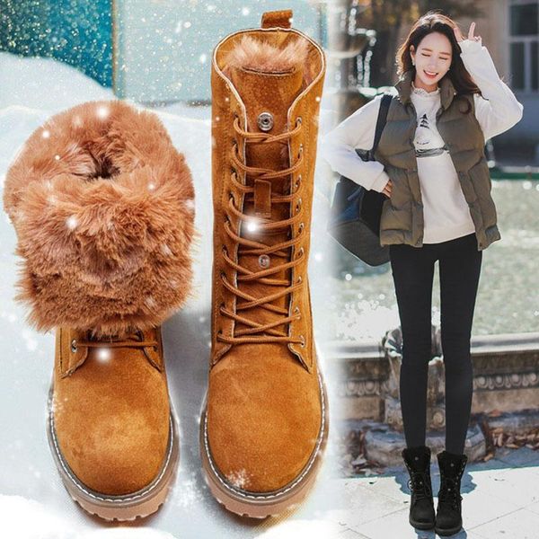 boots british flat winter 2021 integrated snow boots, women's fur soled leather cotton and plush medium, Black
boots british flat winter 2021 integrated snow boots, women's fur soled leather cotton and plush medium, Black