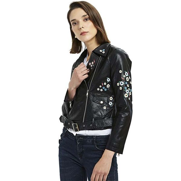 women's leather & faux pink blush embroidered floral jacket for women ladies black embroidery cropped pu with flower
women's leather & faux pink blush embroidered floral jacket for women ladies black embroidery cropped pu with flower