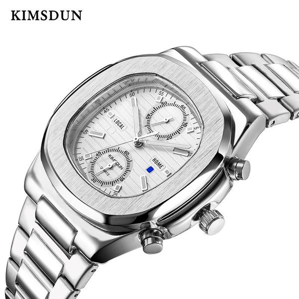 wristwatches kimsdun men's watch stainless steel chronograph sports waterproof quartz, Slivery;brown
wristwatches kimsdun men's watch stainless steel chronograph sports waterproof quartz, Slivery;brown