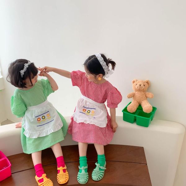 summer kids short sleeve o neck plaid print princess party girls dress casual children's clothes vestidos girl's dresses, Red;yellow
summer kids short sleeve o neck plaid print princess party girls dress casual children's clothes vestidos girl's dresses, Red;yellow