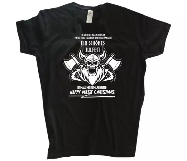 schönes julfest-happy mask christmas wikinger germanen weihnachten t-shirt s-3xl, White;black
schönes julfest-happy mask christmas wikinger germanen weihnachten t-shirt s-3xl, White;black