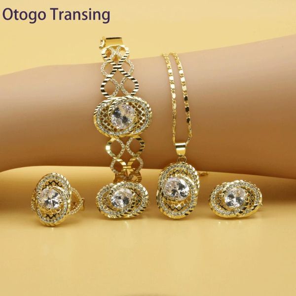 earrings & necklace otogo transing 2021 round white cubic zirconia gold color jewelry sets for women earring pendant ring bracelet set211, Silver
earrings & necklace otogo transing 2021 round white cubic zirconia gold color jewelry sets for women earring pendant ring bracelet set211, Silver