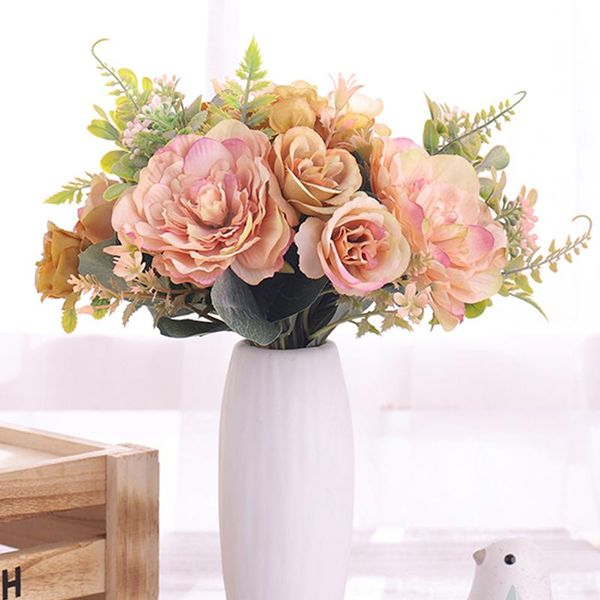 decorative flowers & wreaths pink artificial 5 heads silk peony bouquet tea rose fake plant for diy living room home garden wedding autumn d
decorative flowers & wreaths pink artificial 5 heads silk peony bouquet tea rose fake plant for diy living room home garden wedding autumn d