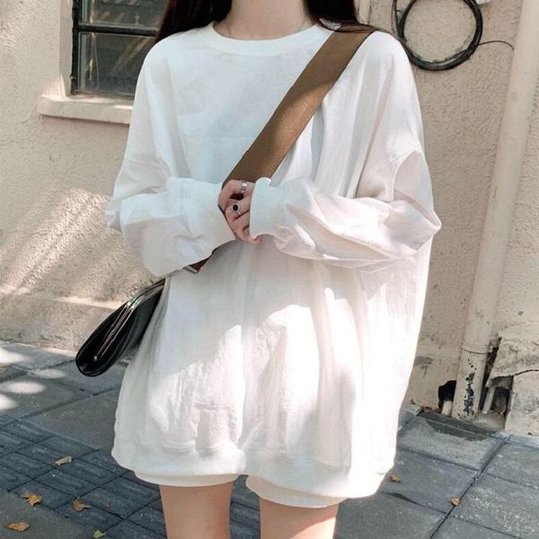 women's hoodies & sweatshirts autumn chic solid thin sweatshirt female korean ins harajuku vintage simple bf large size loose fashion, Black
women's hoodies & sweatshirts autumn chic solid thin sweatshirt female korean ins harajuku vintage simple bf large size loose fashion, Black