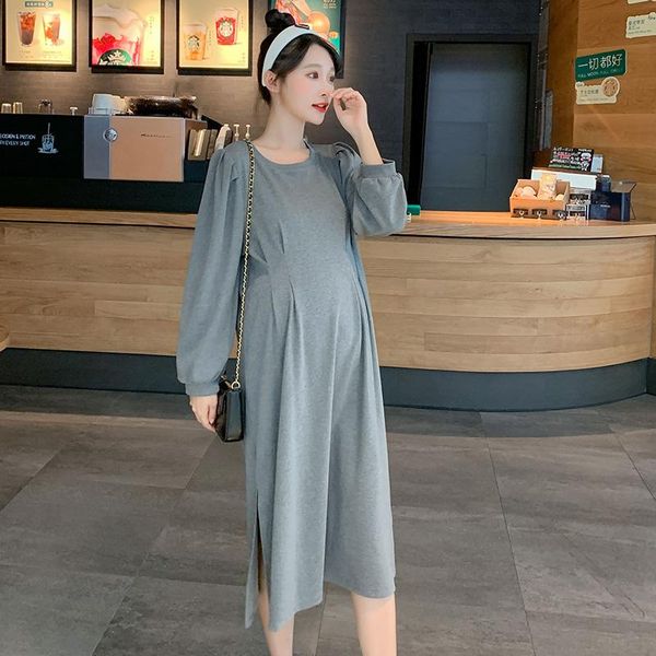 9022# 2021 spring cotton maternity long dress elegant korean fashion slim a line clothes for pregnant women pregnancy party wear dresses, White
9022# 2021 spring cotton maternity long dress elegant korean fashion slim a line clothes for pregnant women pregnancy party wear dresses, White