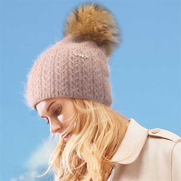xthree winter knitted hat with lining angola beanies real pom poms skullies for women girls feminino 211119, Blue;gray
xthree winter knitted hat with lining angola beanies real pom poms skullies for women girls feminino 211119, Blue;gray