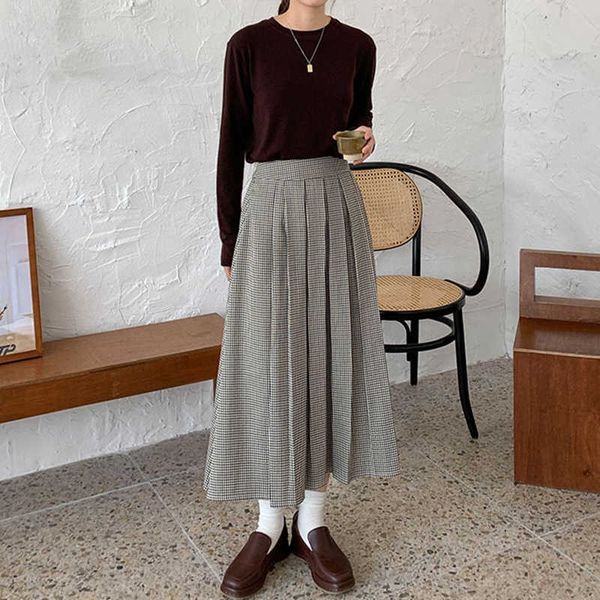 skirts spring summer long midi houndstooth pleated women korean fashion high waist a-line jupe plissee 5xpj, Black
skirts spring summer long midi houndstooth pleated women korean fashion high waist a-line jupe plissee 5xpj, Black