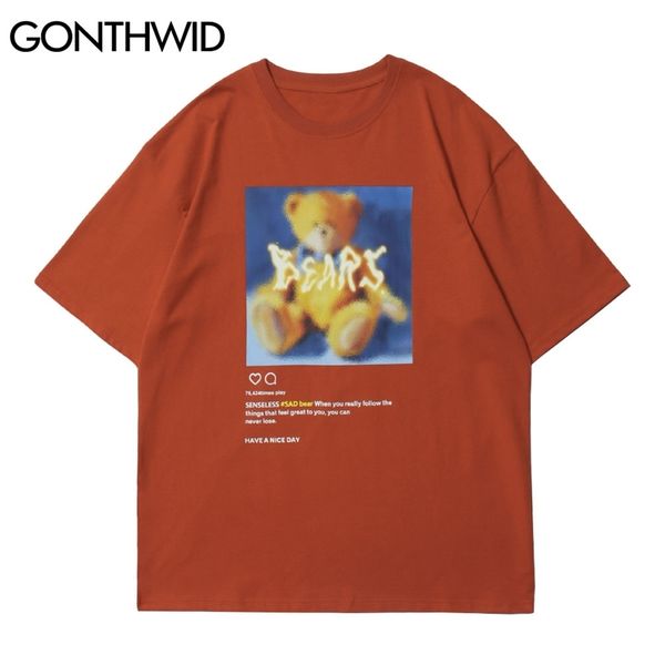 tees shirts streetwear hip hop men bear poster print short sleeve tshirts cotton harajuku casual loose t-shirts 210602, White;black
tees shirts streetwear hip hop men bear poster print short sleeve tshirts cotton harajuku casual loose t-shirts 210602, White;black