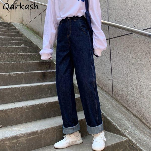 women's jeans straight women full-length loose all-match slim soft simple basic korean style fashionable females trousers zipper, Blue
women's jeans straight women full-length loose all-match slim soft simple basic korean style fashionable females trousers zipper, Blue