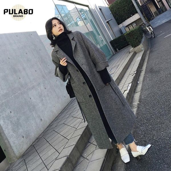 women's wool & blends 2021 chic wide lapel women winter coat with belt woolen blend tihck cotton manteau femme xs, Black
women's wool & blends 2021 chic wide lapel women winter coat with belt woolen blend tihck cotton manteau femme xs, Black