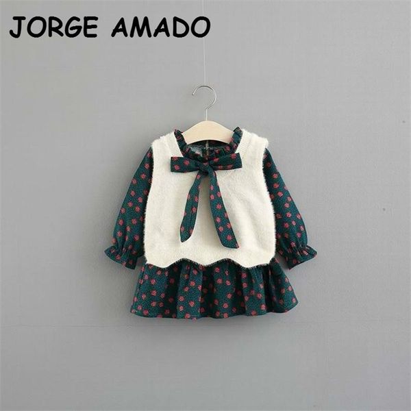 girls dress kids dresses for autumn floral long sleeve dress+plush vest girl two-piece set kid clothes e83128 210610, Red;yellow
girls dress kids dresses for autumn floral long sleeve dress+plush vest girl two-piece set kid clothes e83128 210610, Red;yellow
