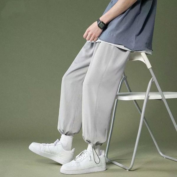 men's pants loose summer 2021 women casual long soft ice silk black man middle waist drape trousers cropped sports
men's pants loose summer 2021 women casual long soft ice silk black man middle waist drape trousers cropped sports