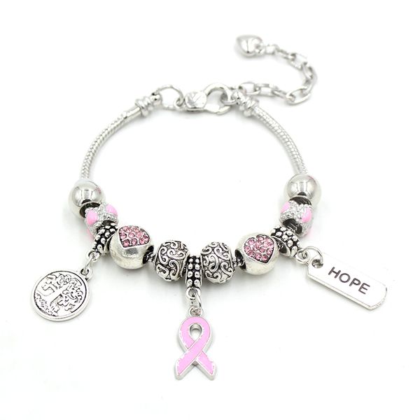 new arrival awareness jewelry hope pink ribbon breast cancer bracelets for women gifts wholesale, Golden;silver
new arrival awareness jewelry hope pink ribbon breast cancer bracelets for women gifts wholesale, Golden;silver