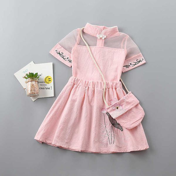 0-6 years girl clothing sets summer chinese solid kid children shirt+skirt+bag 3pcs 210615, White
0-6 years girl clothing sets summer chinese solid kid children shirt+skirt+bag 3pcs 210615, White
