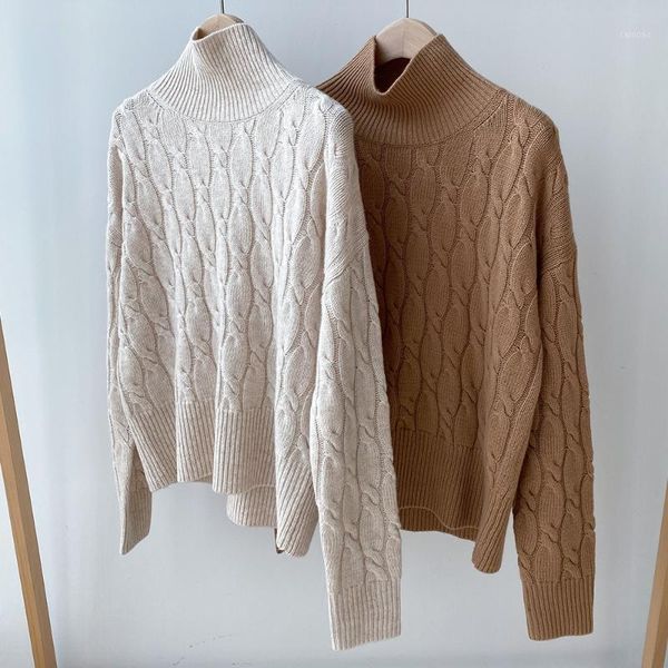 women's sweaters pattern high neck cashmere sweater women 2021 loose outer wear autumn and winter, White;black
women's sweaters pattern high neck cashmere sweater women 2021 loose outer wear autumn and winter, White;black