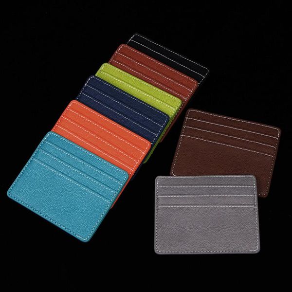 card holders fashion slim minimalist wallet pu leather holder short purse id candy color bank multi slot, Brown;gray
card holders fashion slim minimalist wallet pu leather holder short purse id candy color bank multi slot, Brown;gray