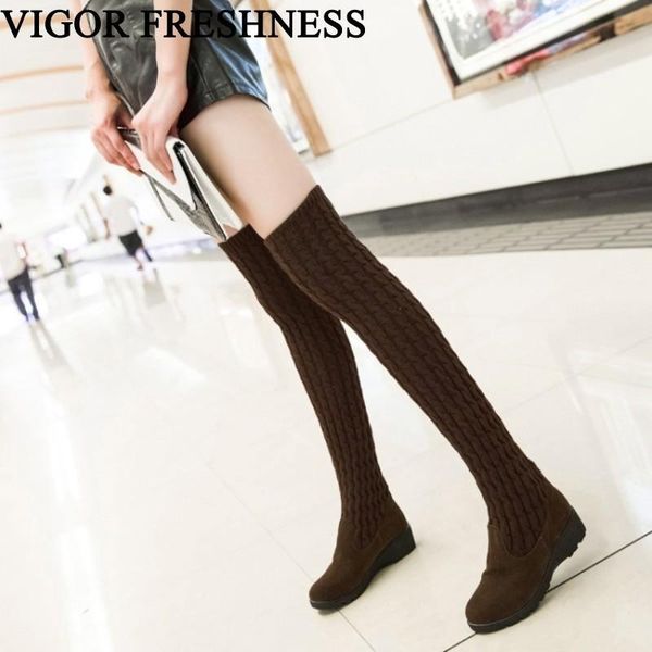boots vigor freshness women knit flock shoes over the knee spring weave winter woman autumn wy126, Black
boots vigor freshness women knit flock shoes over the knee spring weave winter woman autumn wy126, Black