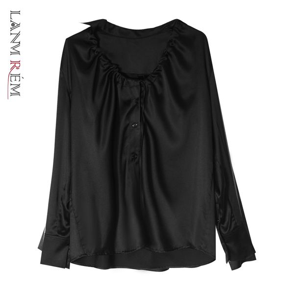 women drawstring black blouse round neck long sleeve loose fit lady shirt fashion summer arrivals 2e1951 210507, White
women drawstring black blouse round neck long sleeve loose fit lady shirt fashion summer arrivals 2e1951 210507, White