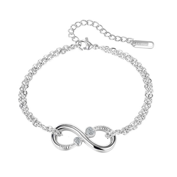 hand catenary ins niche design fashion simple 8-character bracelet net red friend stainless steel zircon jewelry, Golden;silver
hand catenary ins niche design fashion simple 8-character bracelet net red friend stainless steel zircon jewelry, Golden;silver