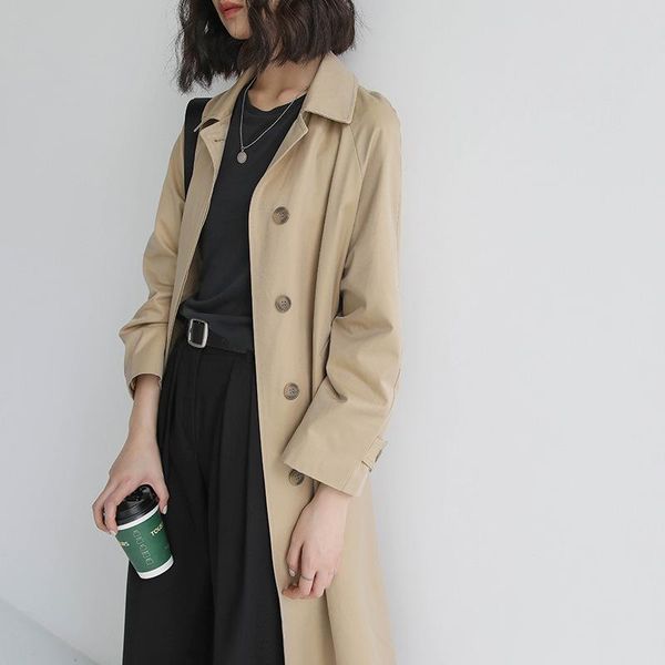 women's trench coats 2021 coat spring and autumn women causal long sleeve belt solid color female fashion high quality, Tan;black
women's trench coats 2021 coat spring and autumn women causal long sleeve belt solid color female fashion high quality, Tan;black