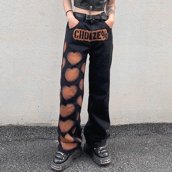 women's jeans autumn vintage love graffiti casual denim straight leg trousers high street hiphop baggy wide pants mujer, Blue
women's jeans autumn vintage love graffiti casual denim straight leg trousers high street hiphop baggy wide pants mujer, Blue