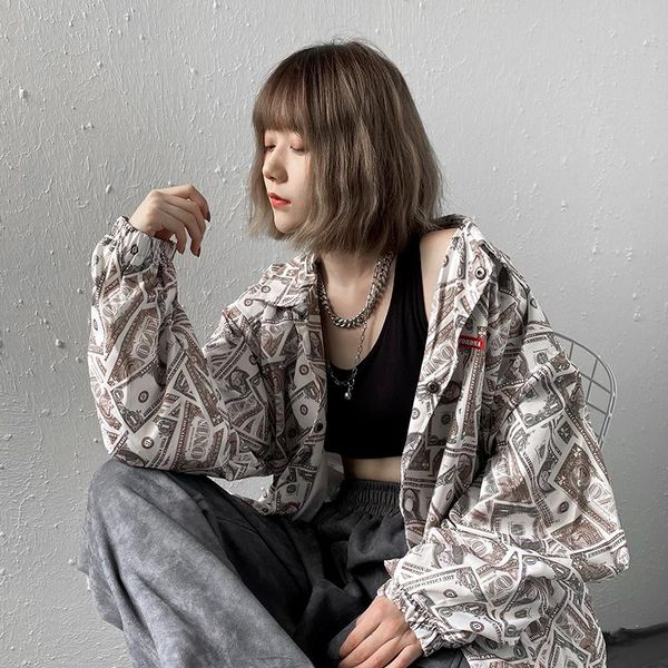oversized printed loose work jacket coat single breasted lapel casual women men's clothes harajuku hiphop streetwear jackets, Black;brown
oversized printed loose work jacket coat single breasted lapel casual women men's clothes harajuku hiphop streetwear jackets, Black;brown