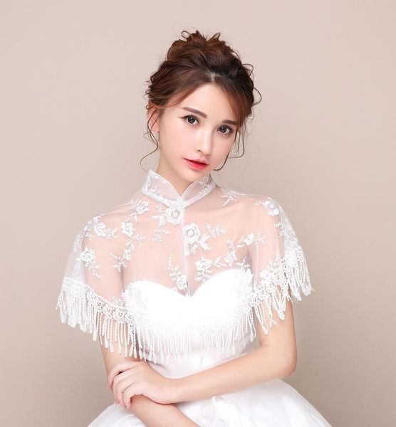 wraps & jackets bridal thin lace shawl summer wedding small coat cloak dress, White
wraps & jackets bridal thin lace shawl summer wedding small coat cloak dress, White