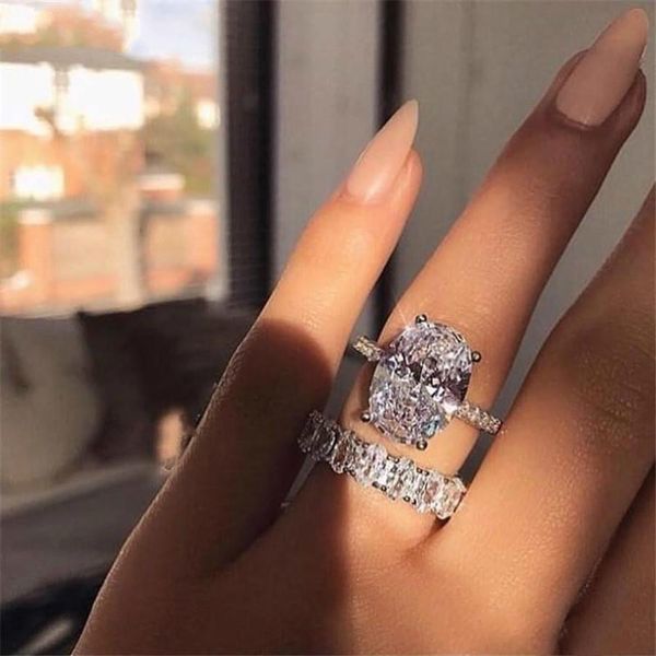 designer ring vecalon classic 925 sterling silver ring set oval cut 3ct diamond cz engagement wedding band rings for women bridal bijoux, Slivery;golden
designer ring vecalon classic 925 sterling silver ring set oval cut 3ct diamond cz engagement wedding band rings for women bridal bijoux, Slivery;golden
