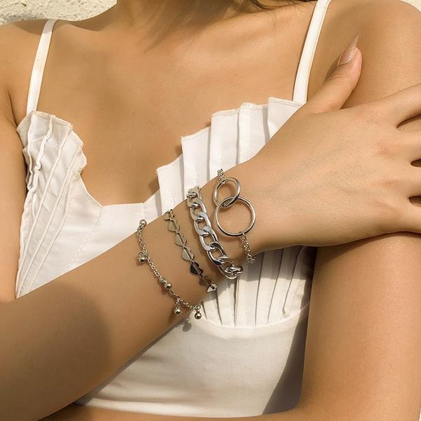 beaded, strands kiwiberry 4pcs/set bohemian punk cuban chain bracelets set for women charm heart bangle couple wristband, Black
beaded, strands kiwiberry 4pcs/set bohemian punk cuban chain bracelets set for women charm heart bangle couple wristband, Black