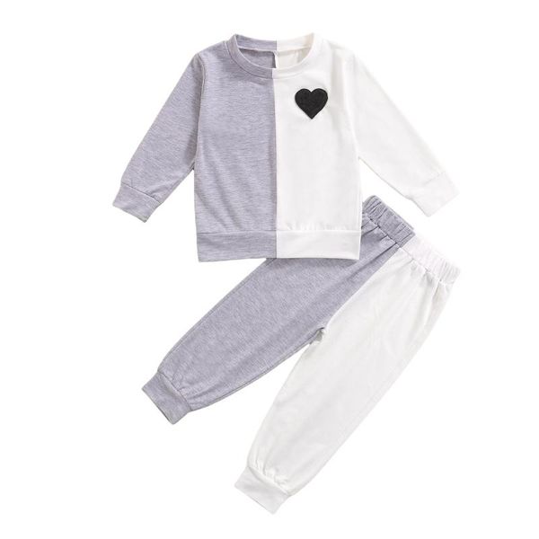 clothing sets 2 pcs infant color block outfits, kids love pattern long sleeve round neck sweatshirt + trousers 1-6t, White
clothing sets 2 pcs infant color block outfits, kids love pattern long sleeve round neck sweatshirt + trousers 1-6t, White