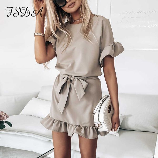 fsda 2020 summer ruffles casual dress women with belt a line white short sleeve party clothes khaki mini elegant dresses p0809, Black;gray
fsda 2020 summer ruffles casual dress women with belt a line white short sleeve party clothes khaki mini elegant dresses p0809, Black;gray