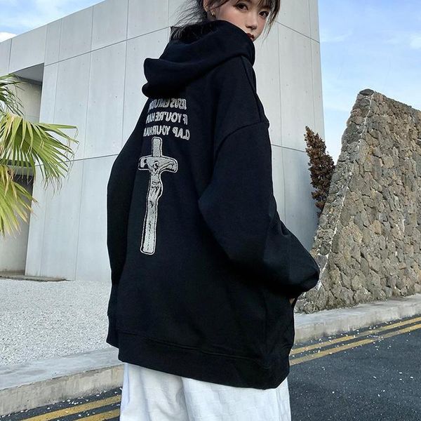 women's hoodies & sweatshirts vintage y2k embroidery sleeve sweatshirt loose long aesthetic autumn winter grunge oversized jacket, Black
women's hoodies & sweatshirts vintage y2k embroidery sleeve sweatshirt loose long aesthetic autumn winter grunge oversized jacket, Black