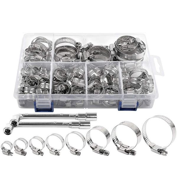 hand tools hose clamp stainless steel assortment adjustable range(6-51mm), 304 with 2pcs socket wrench
hand tools hose clamp stainless steel assortment adjustable range(6-51mm), 304 with 2pcs socket wrench