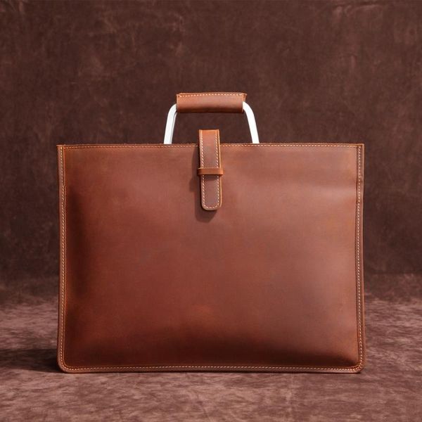 high grade vintage crazy horse leather document bag fashion horizontal a4 men handbag genuine thin briefcase briefcases
high grade vintage crazy horse leather document bag fashion horizontal a4 men handbag genuine thin briefcase briefcases