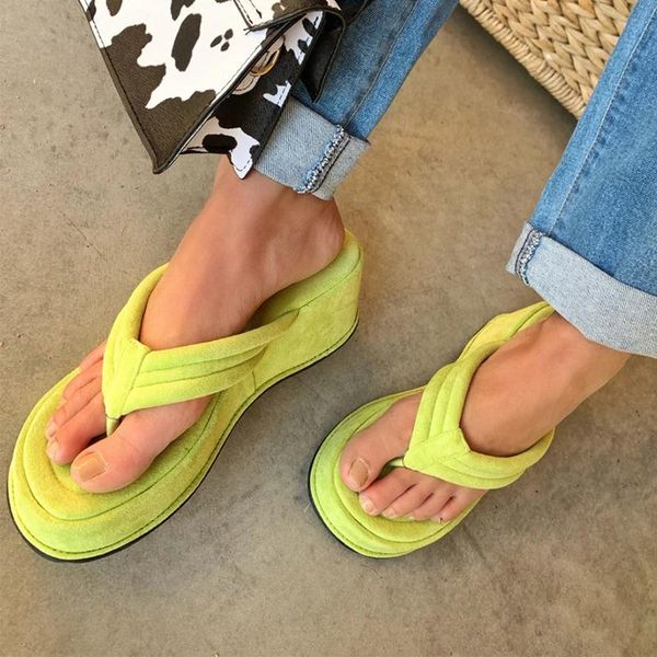 slippers green summer beach platform women flip flops slides faux suede soft sole chunky sandals 2021 footwear, Black
slippers green summer beach platform women flip flops slides faux suede soft sole chunky sandals 2021 footwear, Black