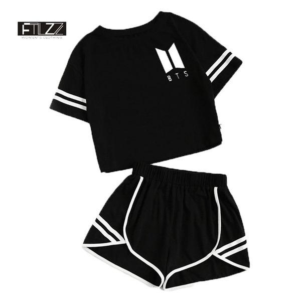 summer 2 piece set women casual t shirt + short pants suits black print tracksuit women's two pvs sets clothes 210525, White
summer 2 piece set women casual t shirt + short pants suits black print tracksuit women's two pvs sets clothes 210525, White