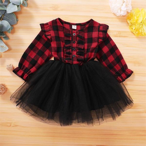 girl's dresses christmas girls dress 1-5y baby check mesh ruffle red and black white plaid long sleeve fluffy skirt with belt, Red;yellow
girl's dresses christmas girls dress 1-5y baby check mesh ruffle red and black white plaid long sleeve fluffy skirt with belt, Red;yellow