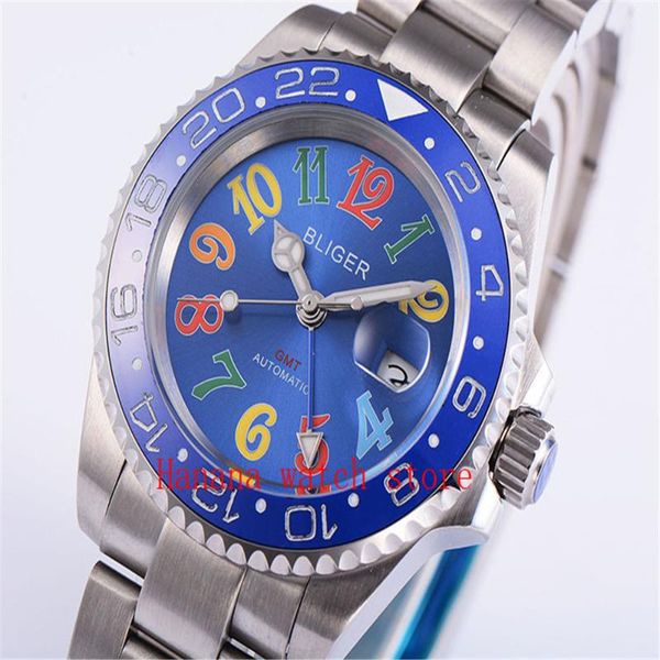 wristwatches sapphire crystal 40mm blue dial alloy bezel gmt function luminous stainless band automatic movement men's wat, Slivery;brown
wristwatches sapphire crystal 40mm blue dial alloy bezel gmt function luminous stainless band automatic movement men's wat, Slivery;brown